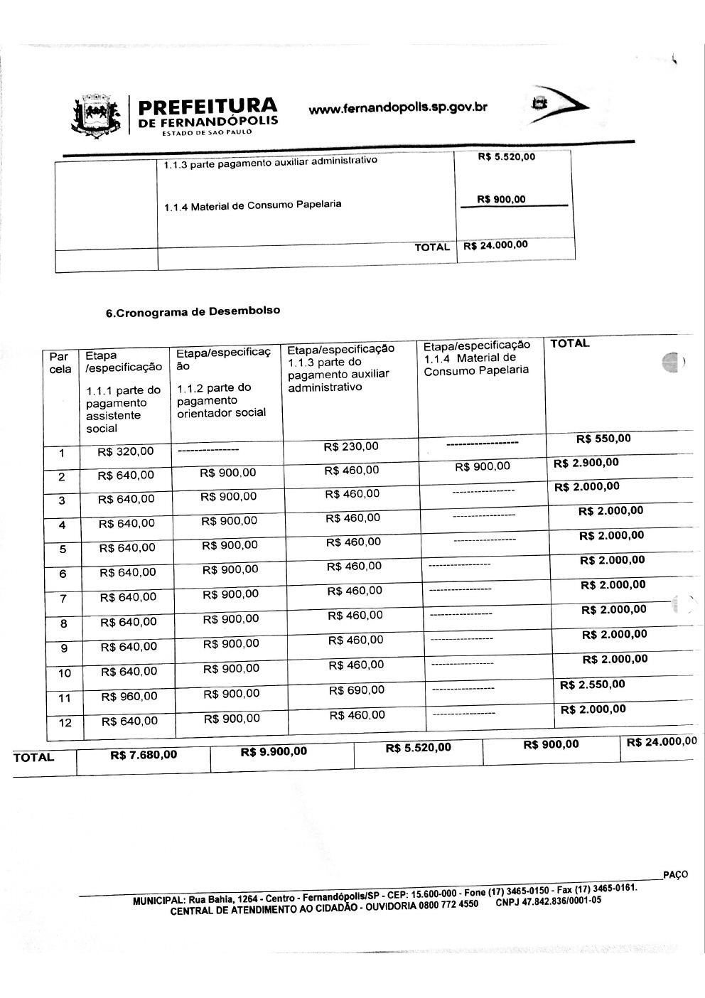 Página 2 de Certidão de Apostilamento — Plano de Trabalho da Proteção Social Básica — 2019
