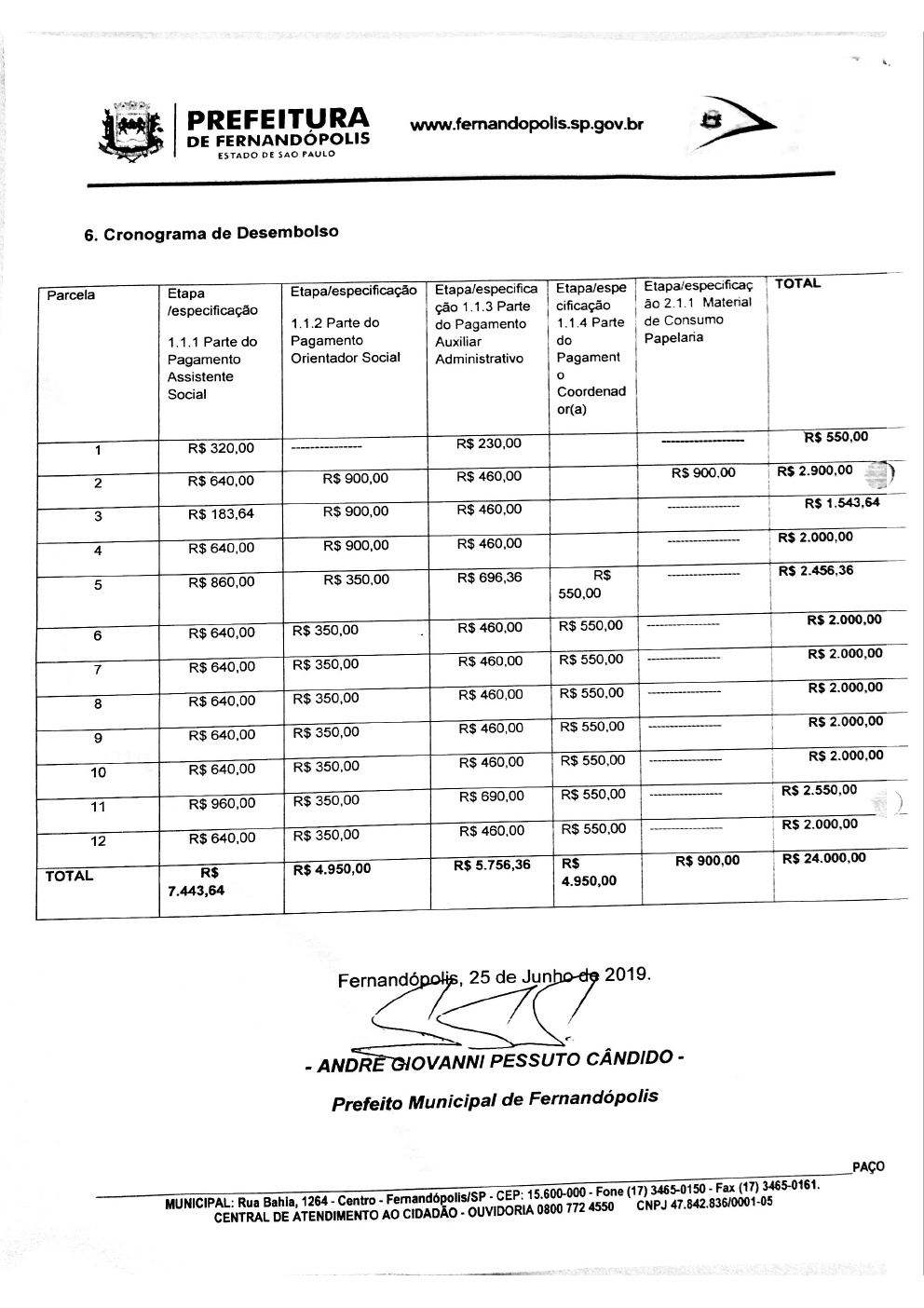 Página 4 de Certidão de Apostilamento — Plano de Trabalho da Proteção Social Básica — 2019
