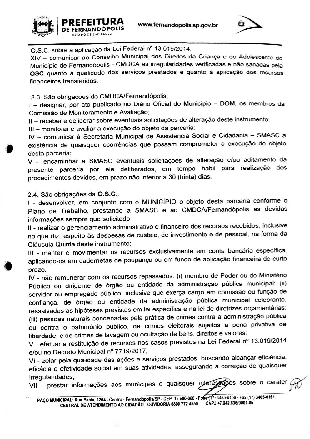 Página 3 de Termo de Fomento nº 017/2019 — CMDCA — 2019
