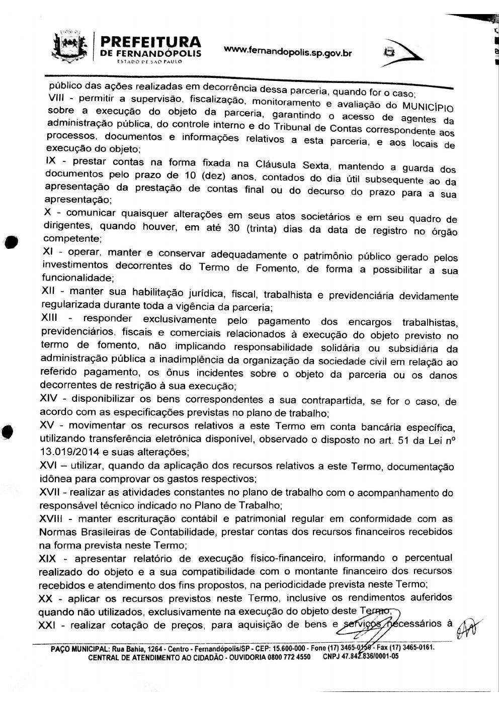 Página 4 de Termo de Fomento nº 017/2019 — CMDCA — 2019