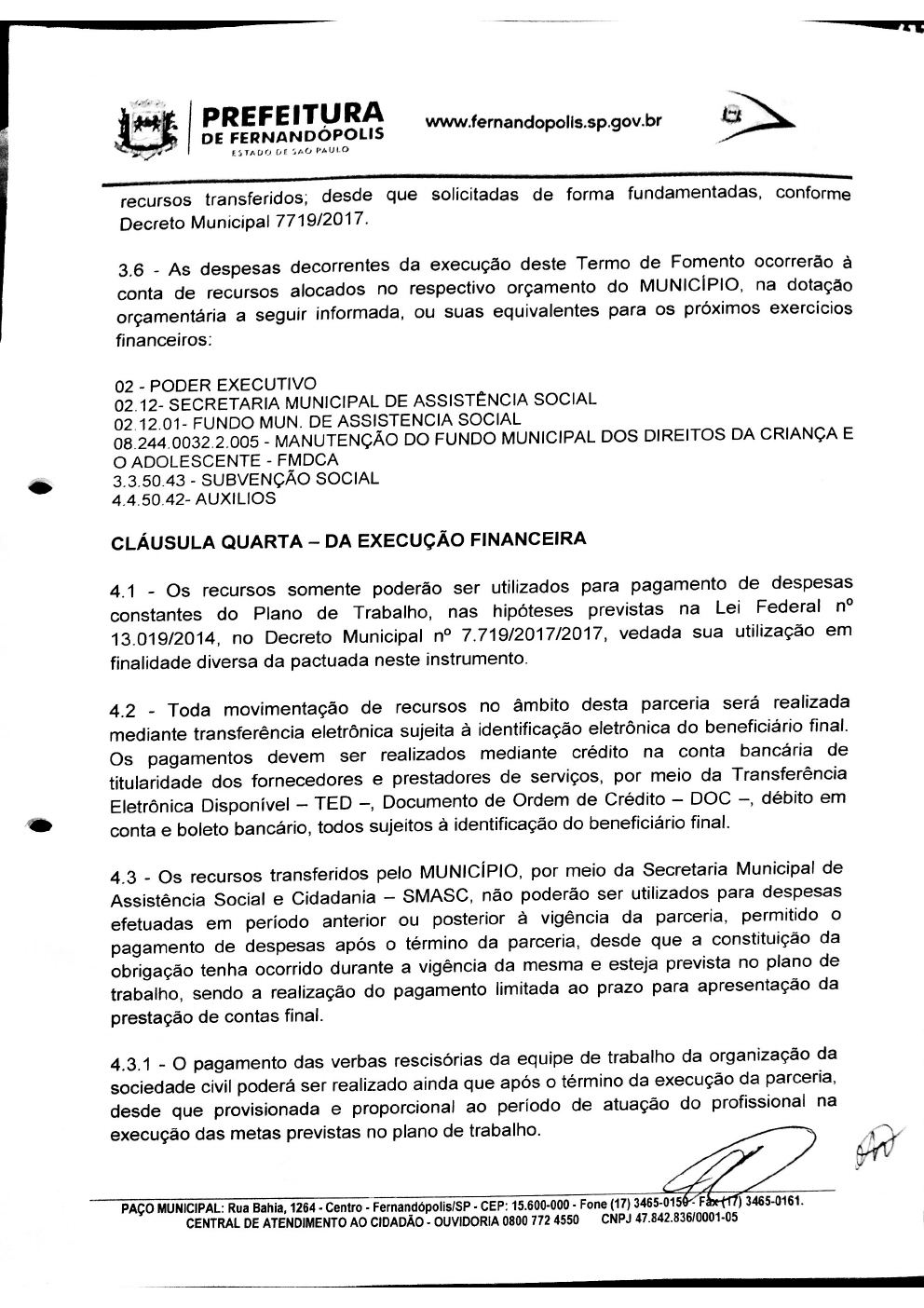 Página 6 de Termo de Fomento nº 017/2019 — CMDCA — 2019