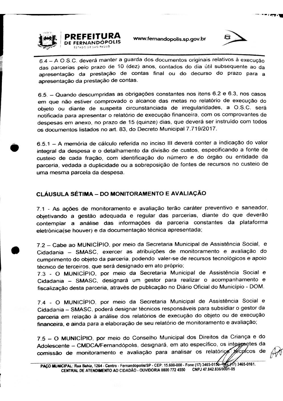 Página 8 de Termo de Fomento nº 017/2019 — CMDCA — 2019