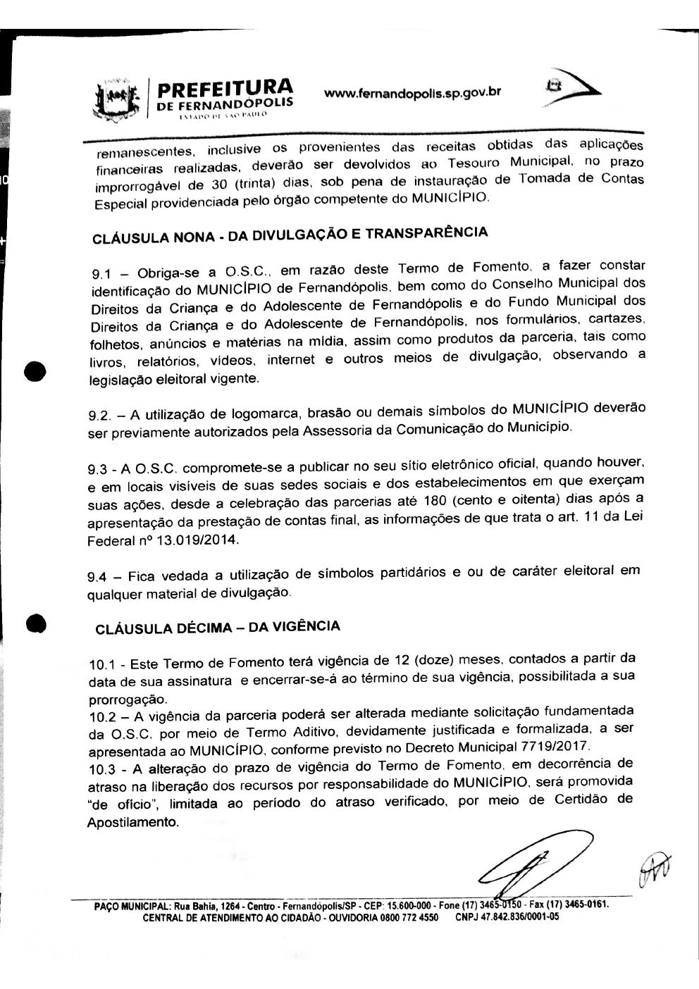 Página 11 de Termo de Fomento nº 017/2019 — CMDCA — 2019