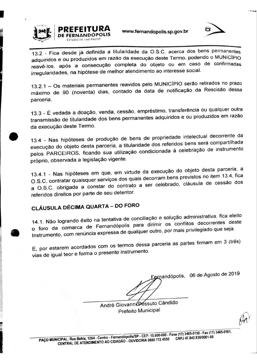 Página 13 de Termo de Fomento nº 017/2019 — CMDCA — 2019