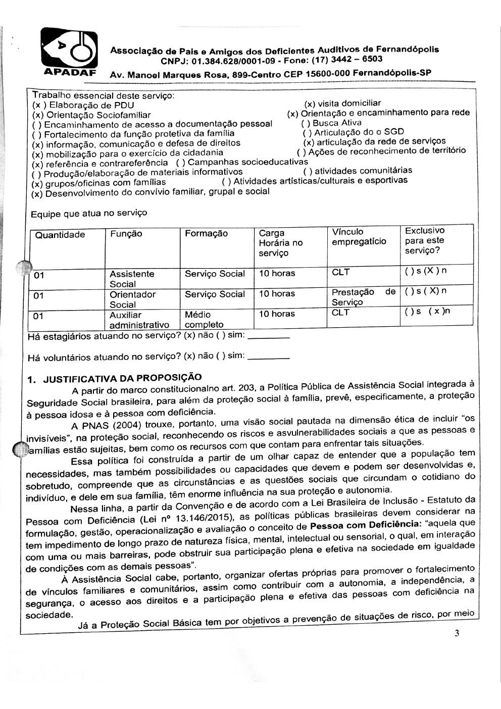 Página 3 de Plano de Trabalho — Proteção Social Básica no Domicílio (SPSBD) — 2019