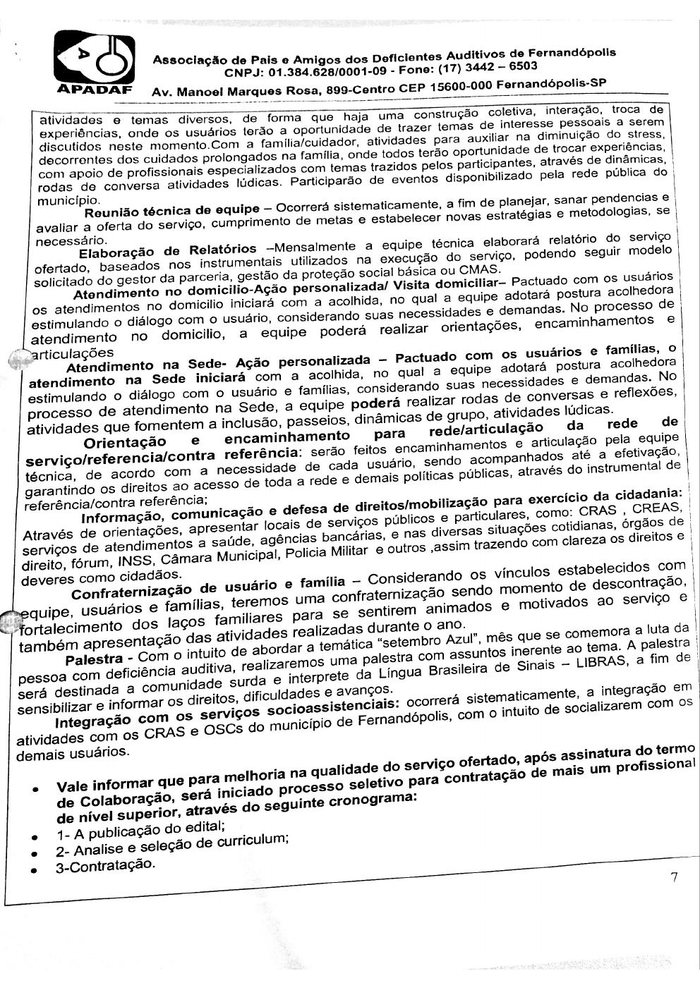 Página 7 de Plano de Trabalho — Proteção Social Básica no Domicílio (SPSBD) — 2019