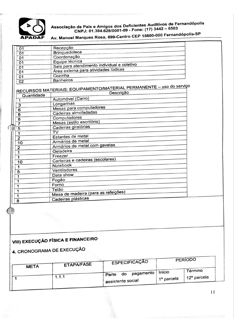 Página 11 de Plano de Trabalho — Proteção Social Básica no Domicílio (SPSBD) — 2019