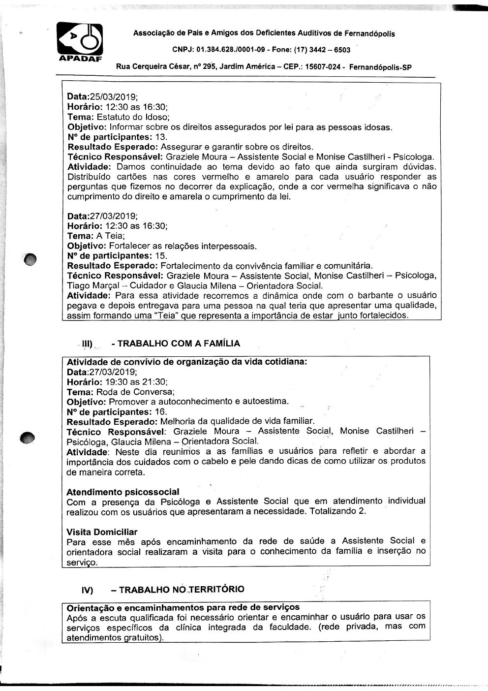 Página 8 de Prestação de Contas Mensal — Média Complexidade — 1ª Parcela — Março/2019