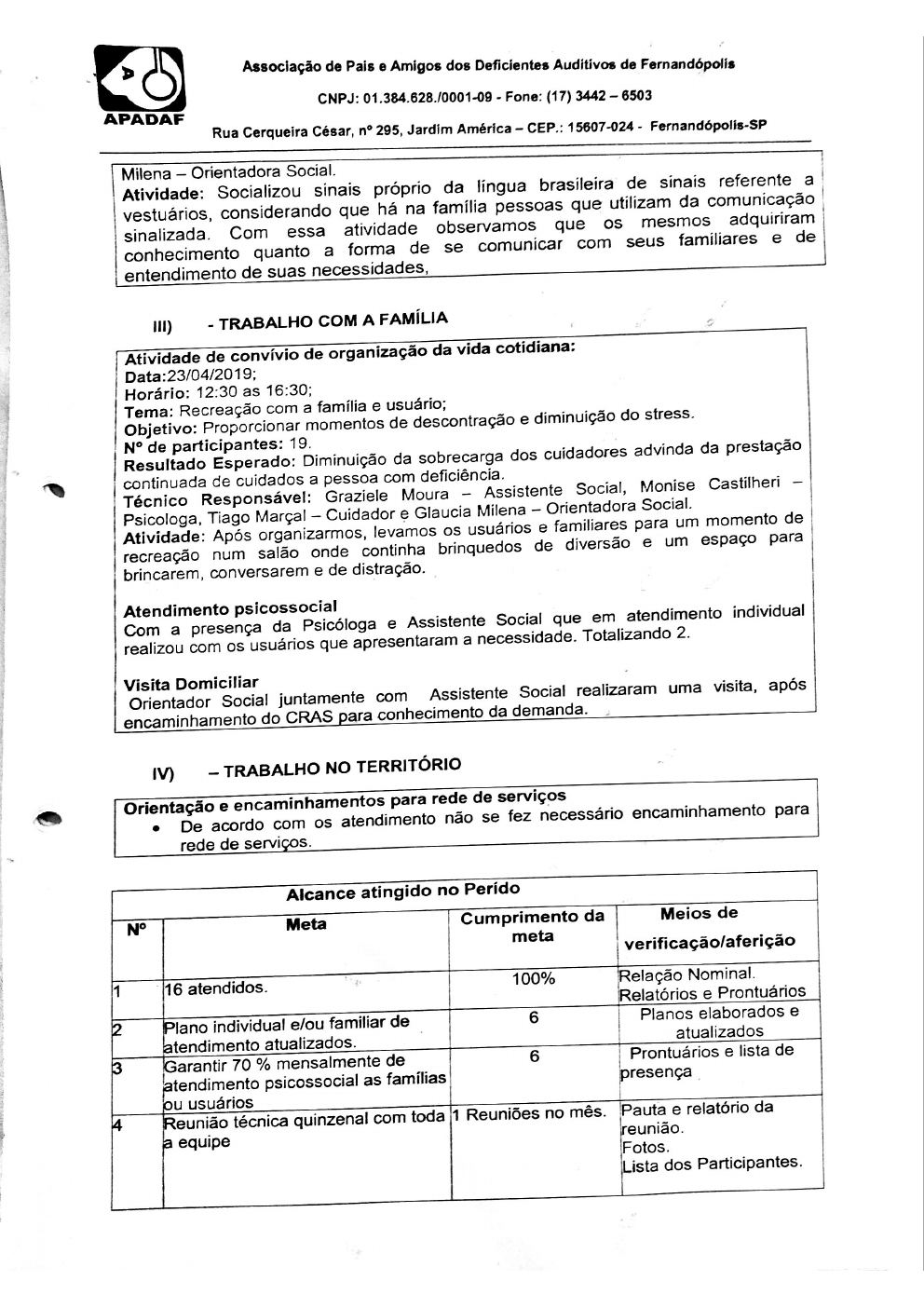 Página 8 de Prestação de Contas Mensal — Média Complexidade — 3ª Parcela — Maio/2019