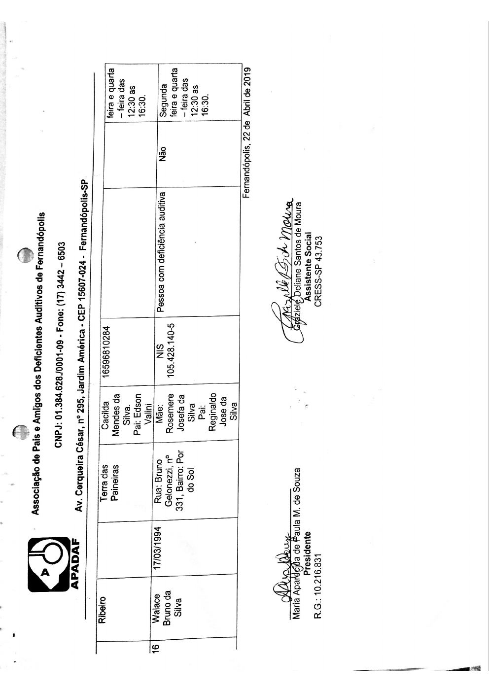 Página 13 de Prestação de Contas Mensal — Média Complexidade — 3ª Parcela — Maio/2019