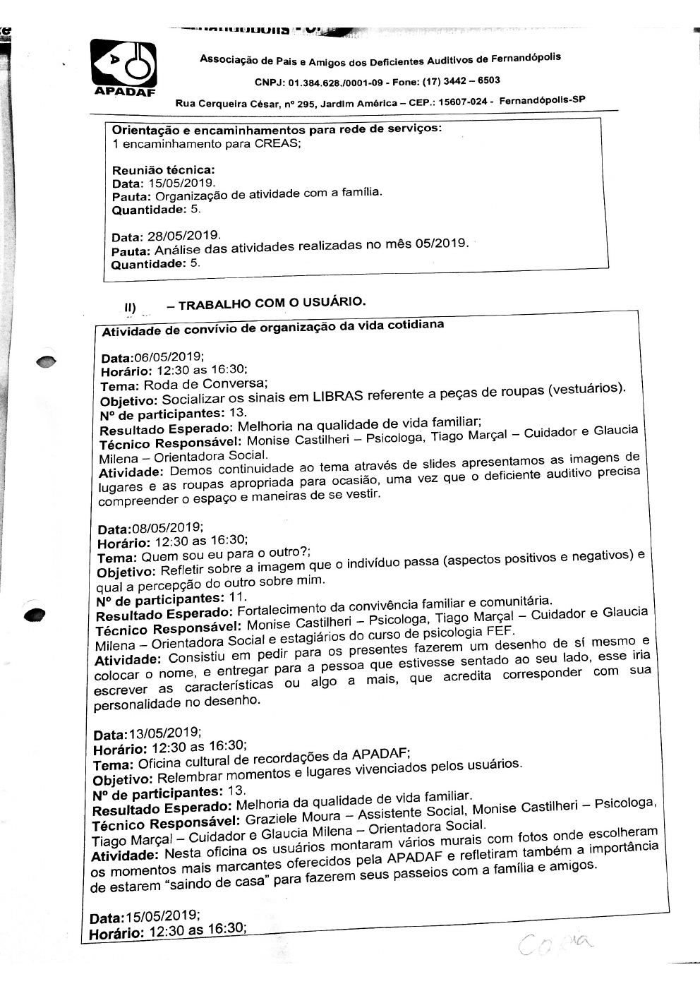 Página 6 de Prestação de Contas Mensal — Média Complexidade — 4ª Parcela — Junho/2019
