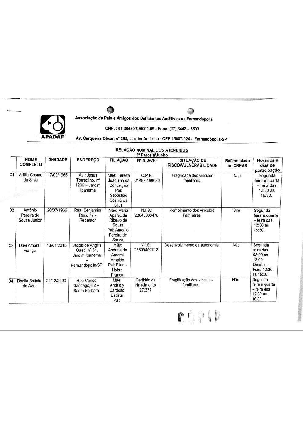 Página 9 de Prestação de Contas Mensal — Média Complexidade — 5ª Parcela — Julho/2019