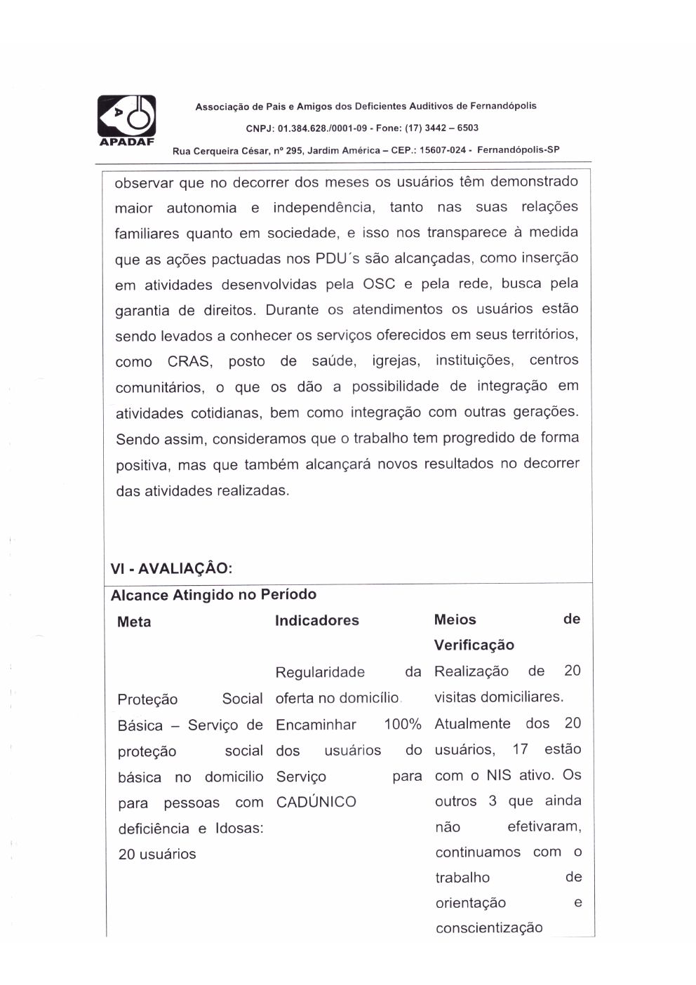 Página 7 de Prestação de Contas Mensal — Proteção Social Básica — Setembro/2019