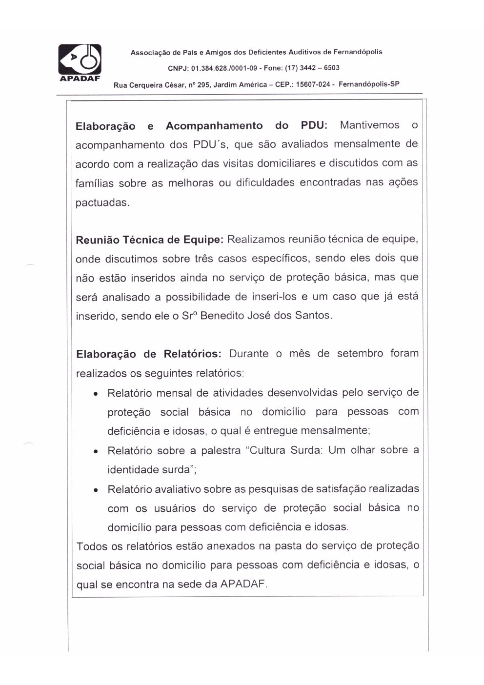 Página 6 de Prestação de Contas Mensal — Proteção Social Básica — Outubro/2019