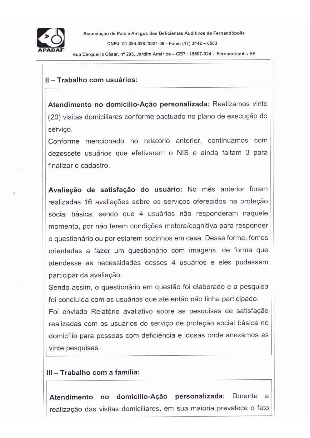 Página 7 de Prestação de Contas Mensal — Proteção Social Básica — Outubro/2019