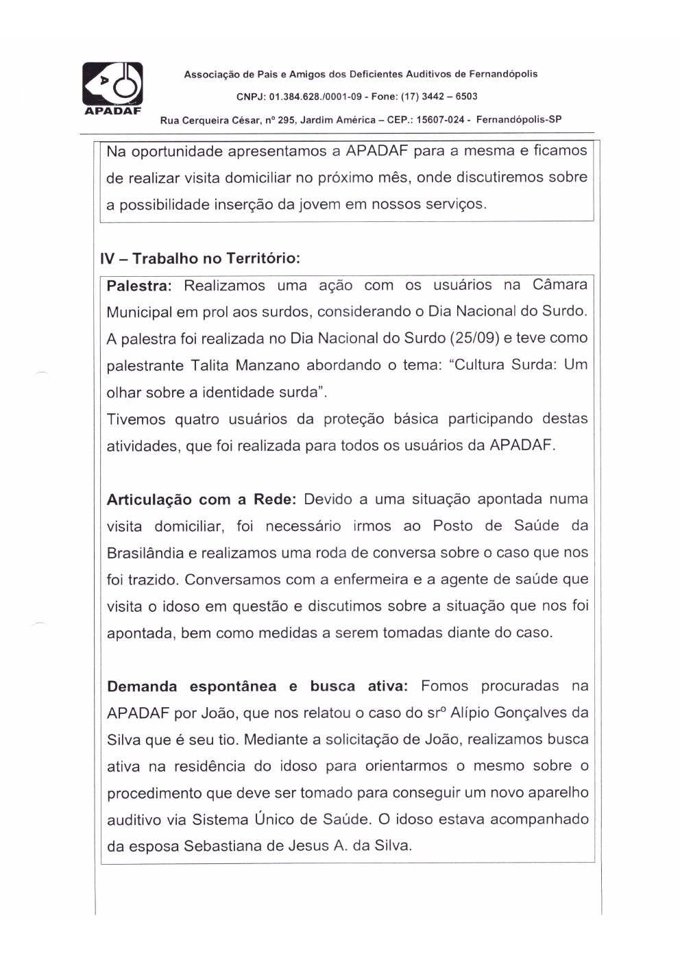 Página 9 de Prestação de Contas Mensal — Proteção Social Básica — Outubro/2019