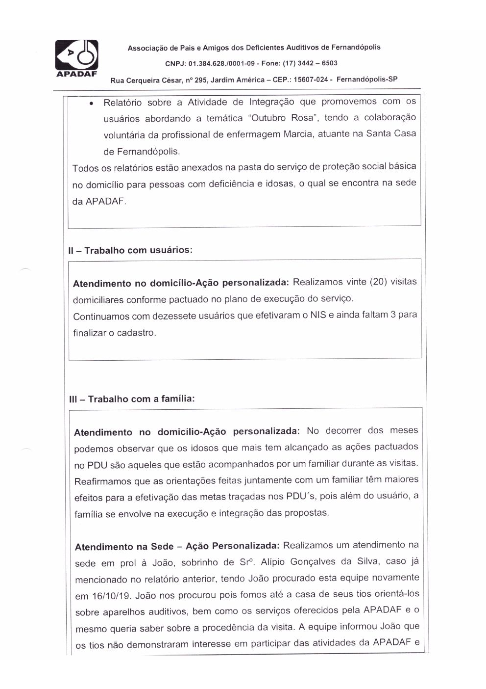 Página 6 de Prestação de Contas Mensal — Proteção Social Básica — Novembro/2019