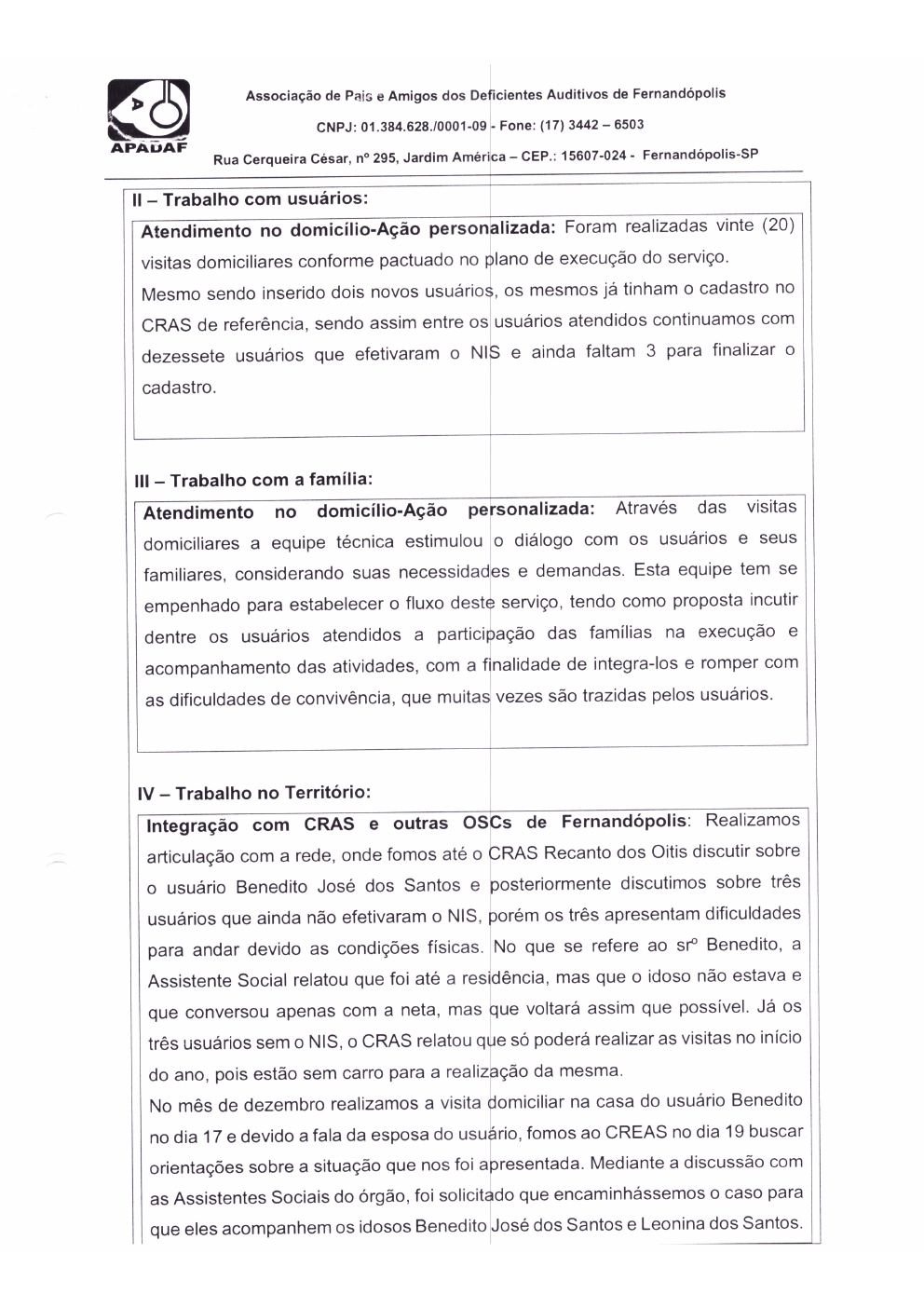 Página 6 de Prestação de Contas Mensal — Proteção Social Básica — Janeiro/2020