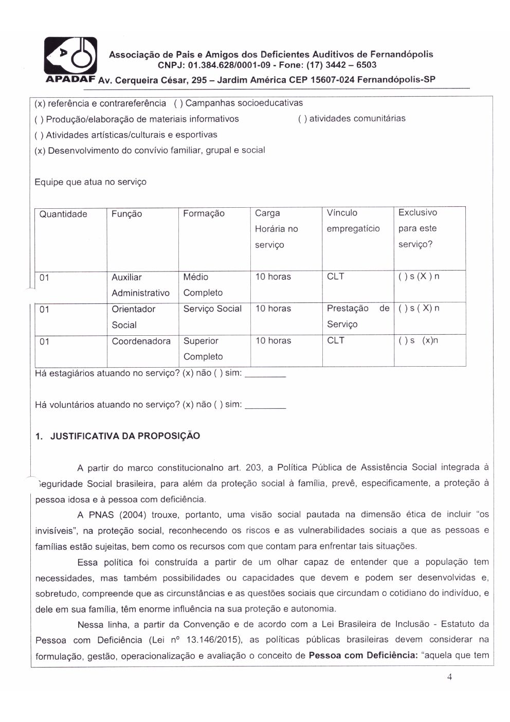 Página 4 de Plano de Trabalho — Proteção Social Básica no Domicílio (SPSBD) — 2020