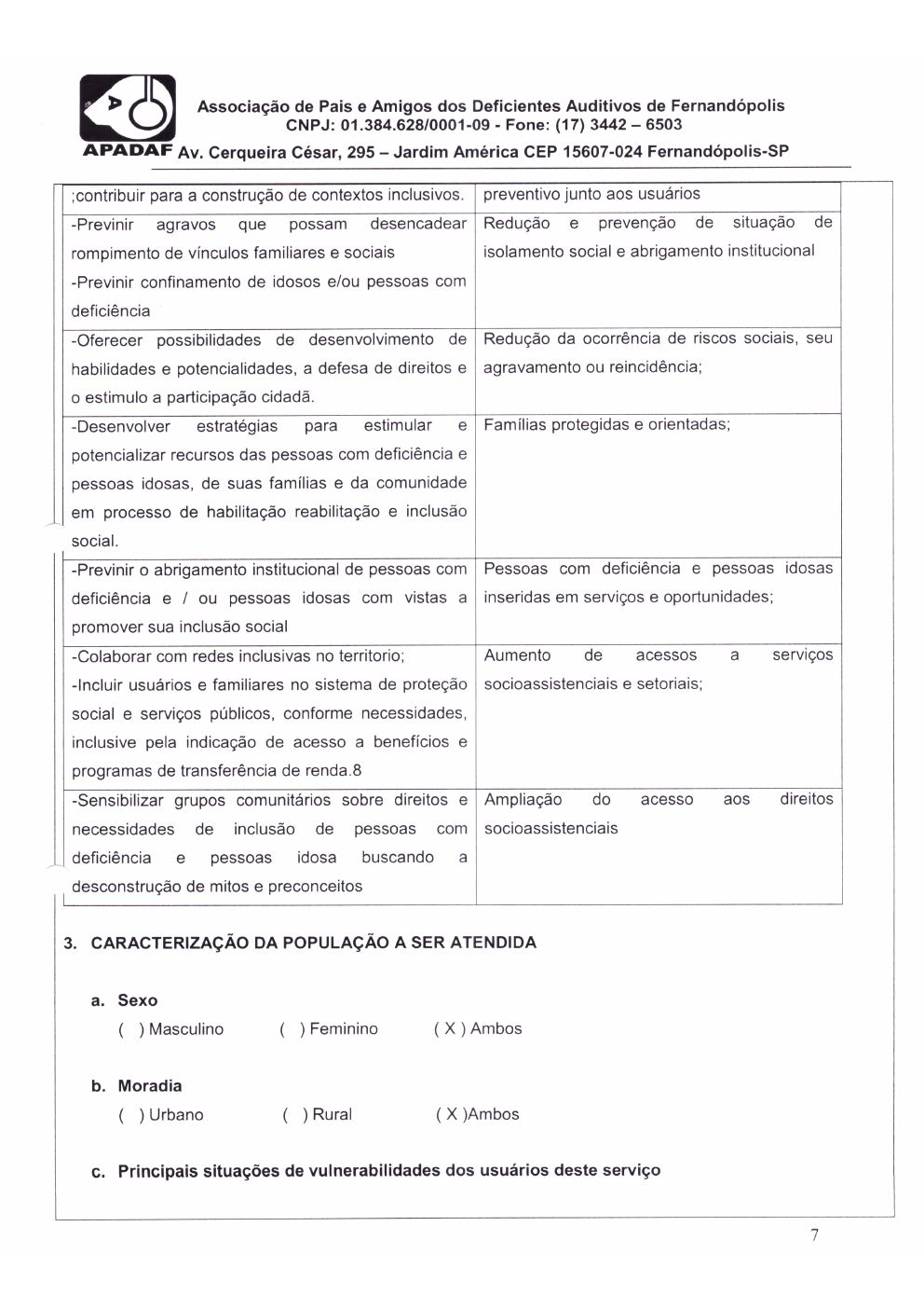 Página 7 de Plano de Trabalho — Proteção Social Básica no Domicílio (SPSBD) — 2020