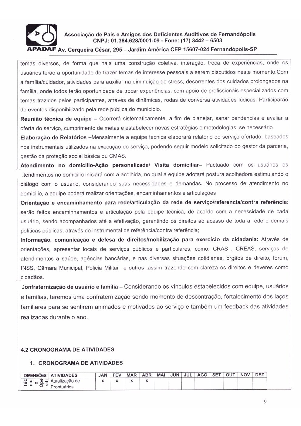 Página 9 de Plano de Trabalho — Proteção Social Básica no Domicílio (SPSBD) — 2020