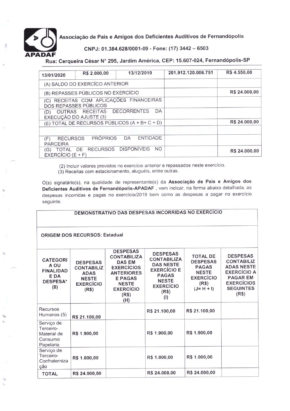 Página 37 de Prestação de Contas Anual — Proteção Social Básica — 2019 — Parte 1