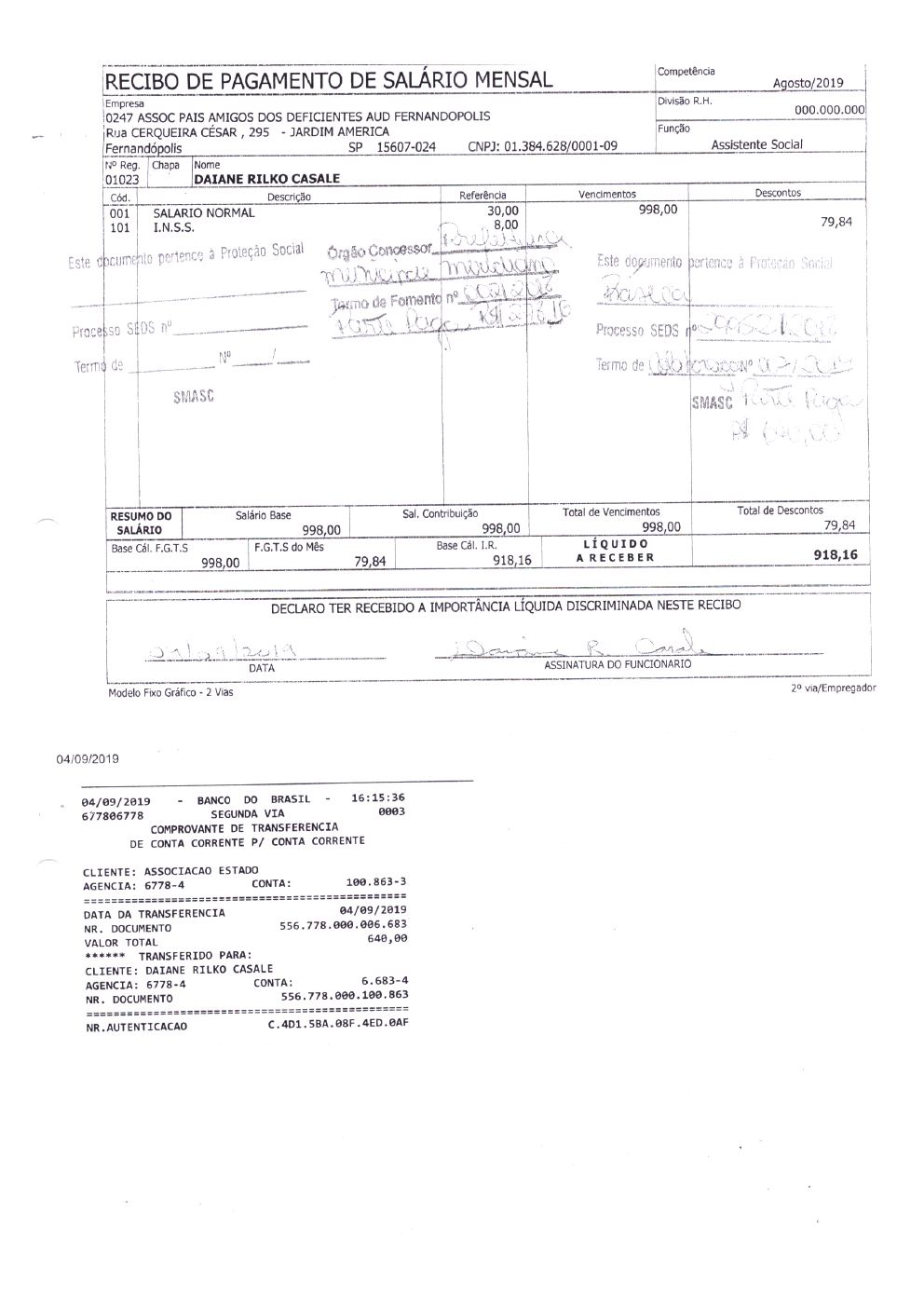 Página 13 de Prestação de Contas Anual — 2019 — Extratos Bancários