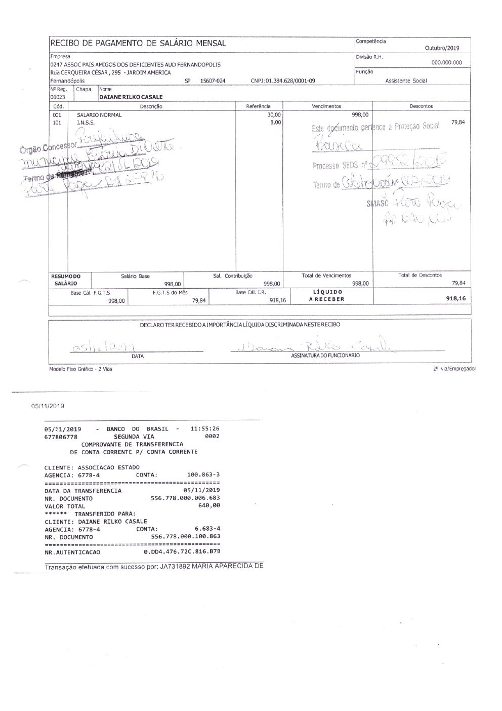 Página 17 de Prestação de Contas Anual — 2019 — Extratos Bancários