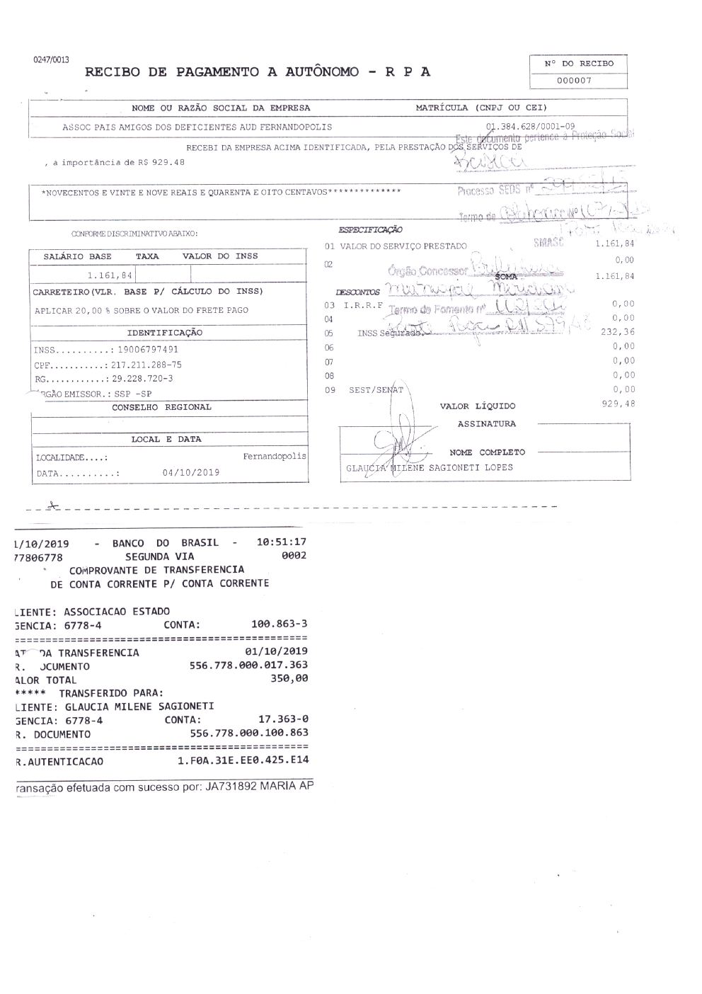 Página 18 de Prestação de Contas Anual — 2019 — Extratos Bancários