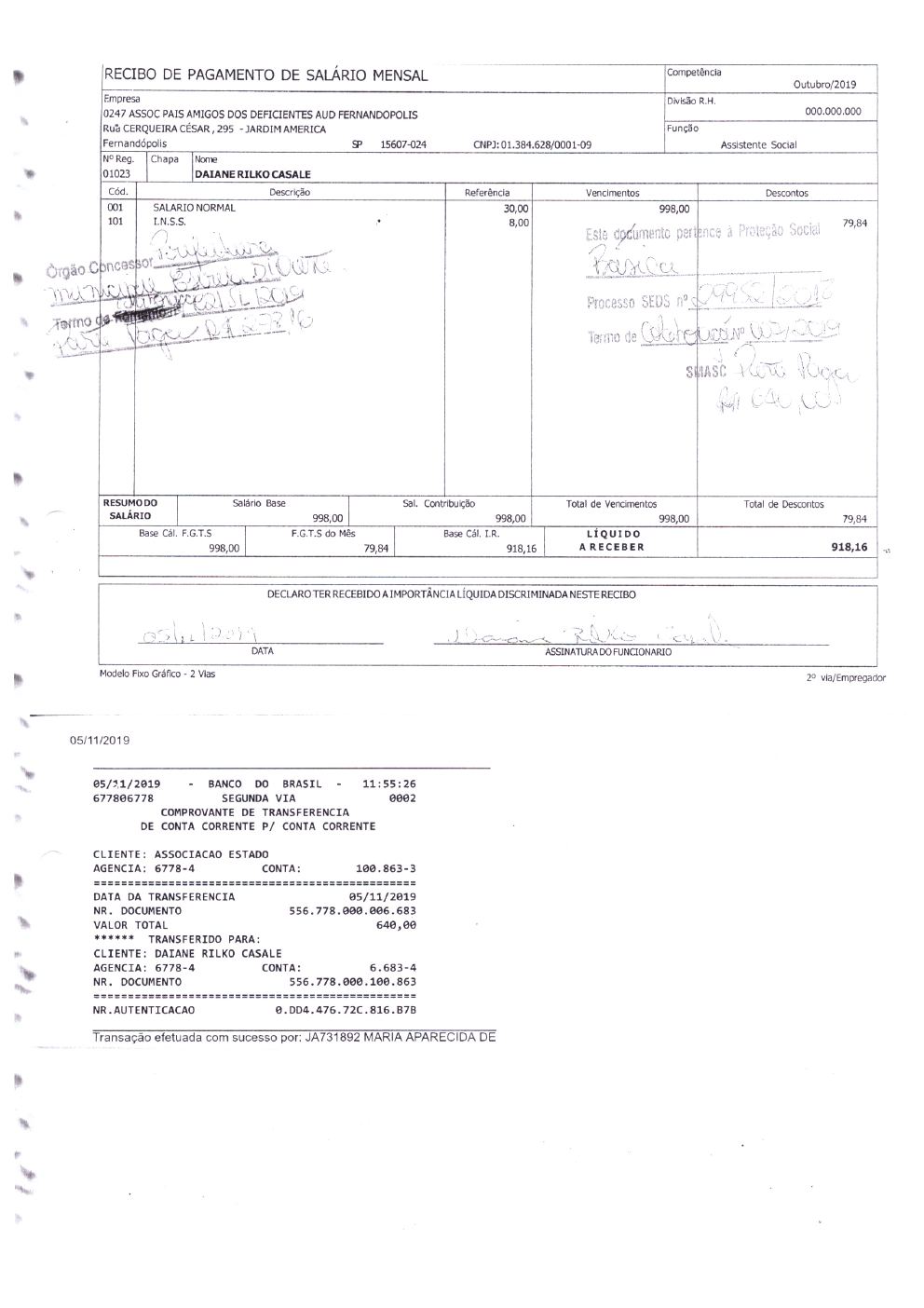 Página 24 de Prestação de Contas Anual — 2019 — Extratos Bancários
