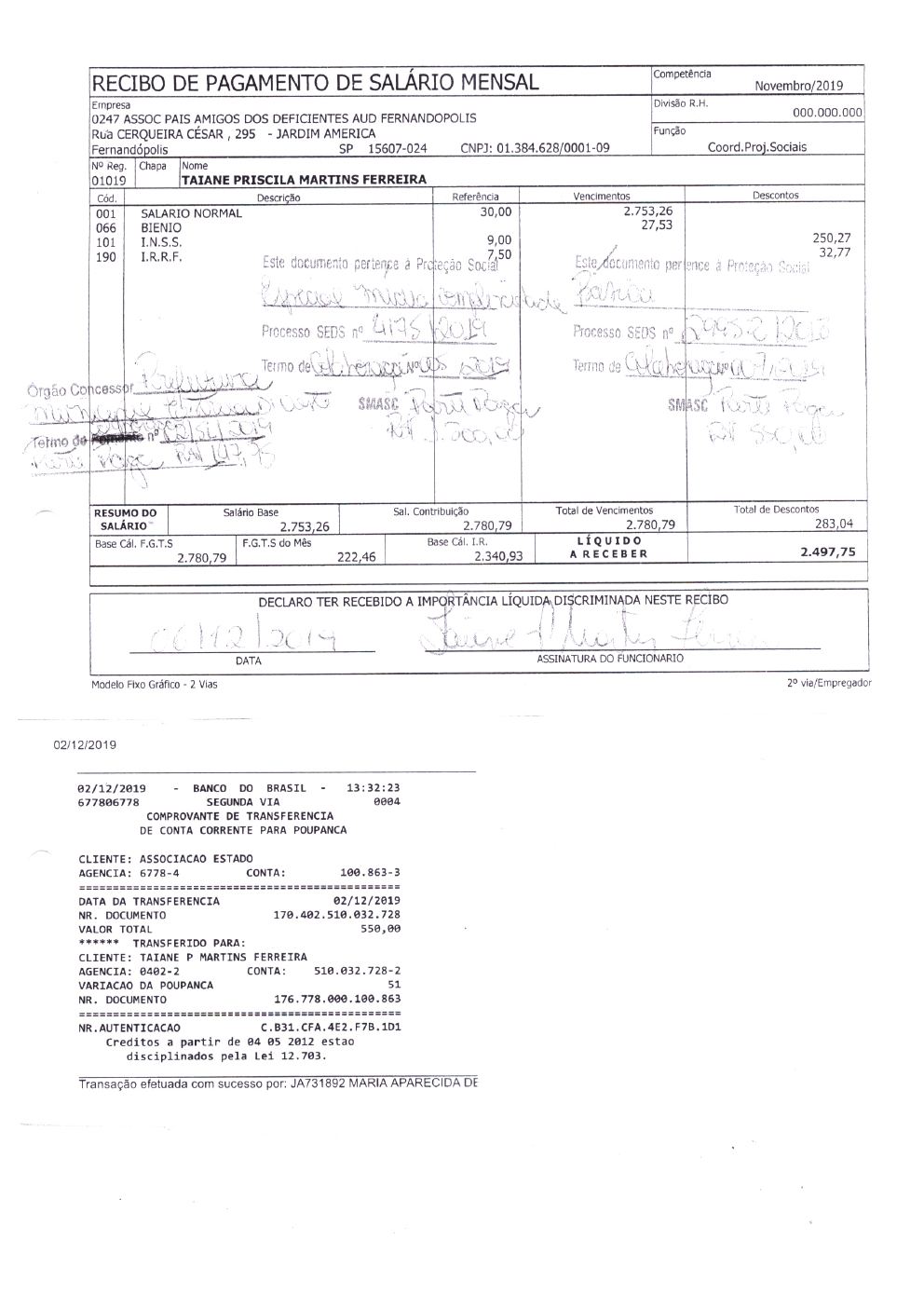 Página 27 de Prestação de Contas Anual — 2019 — Extratos Bancários