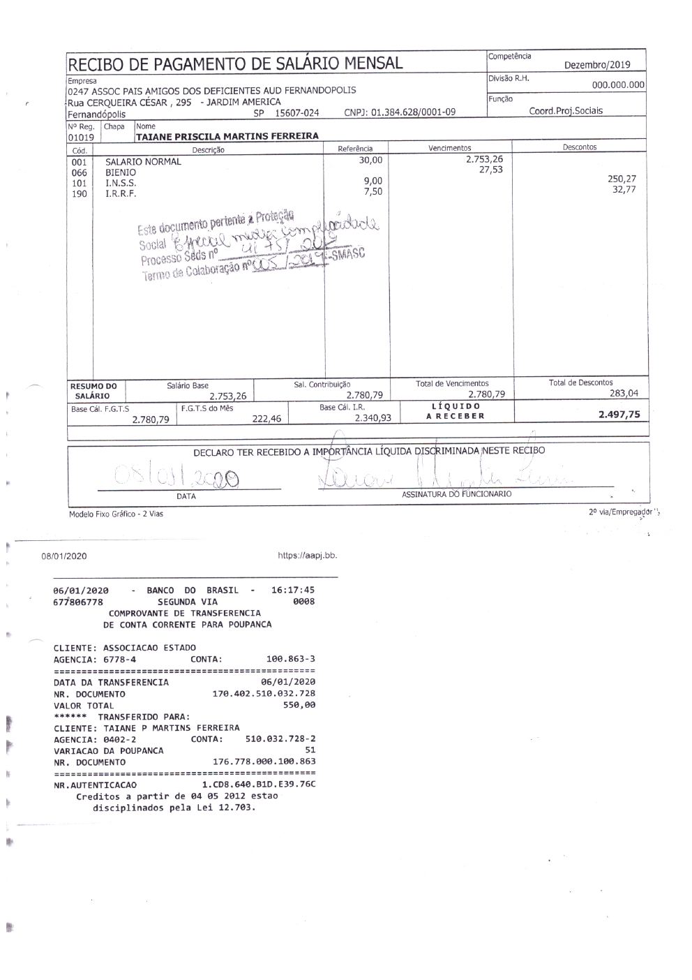 Página 34 de Prestação de Contas Anual — 2019 — Extratos Bancários