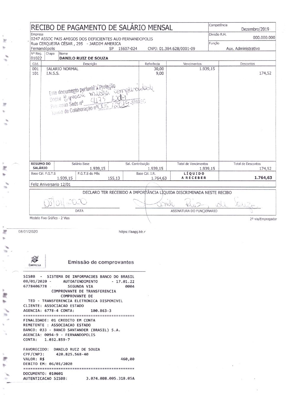 Página 37 de Prestação de Contas Anual — 2019 — Extratos Bancários