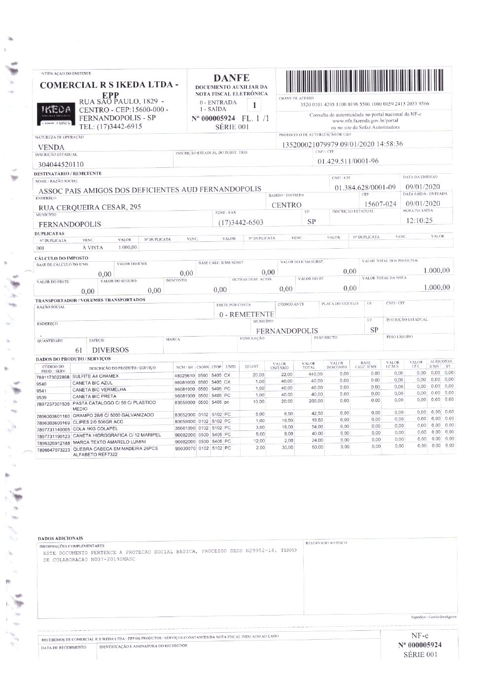 Página 38 de Prestação de Contas Anual — 2019 — Extratos Bancários