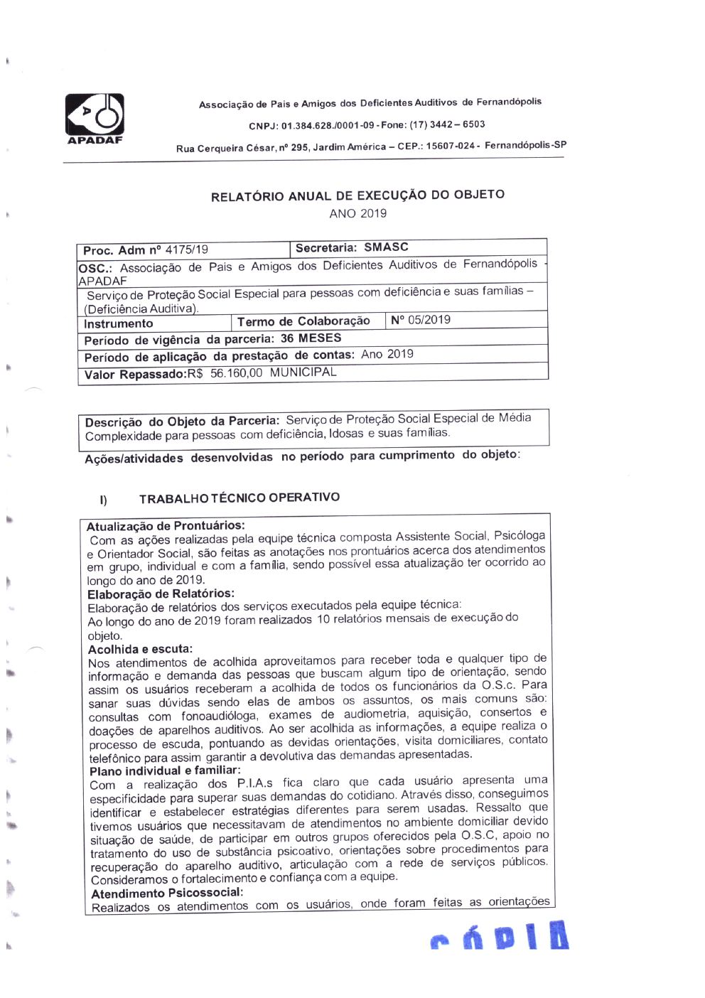 Página 37 de Prestação de Contas Anual — Média Complexidade — 2019 — Parte 1