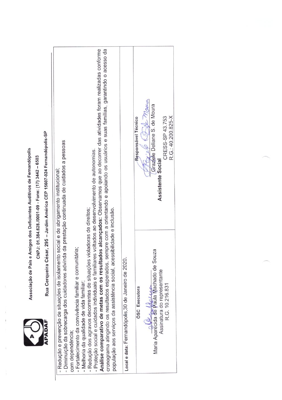 Página 1 de Prestação de Contas Anual — 2019 — Relatórios de Atividades e Registros Fotográficos