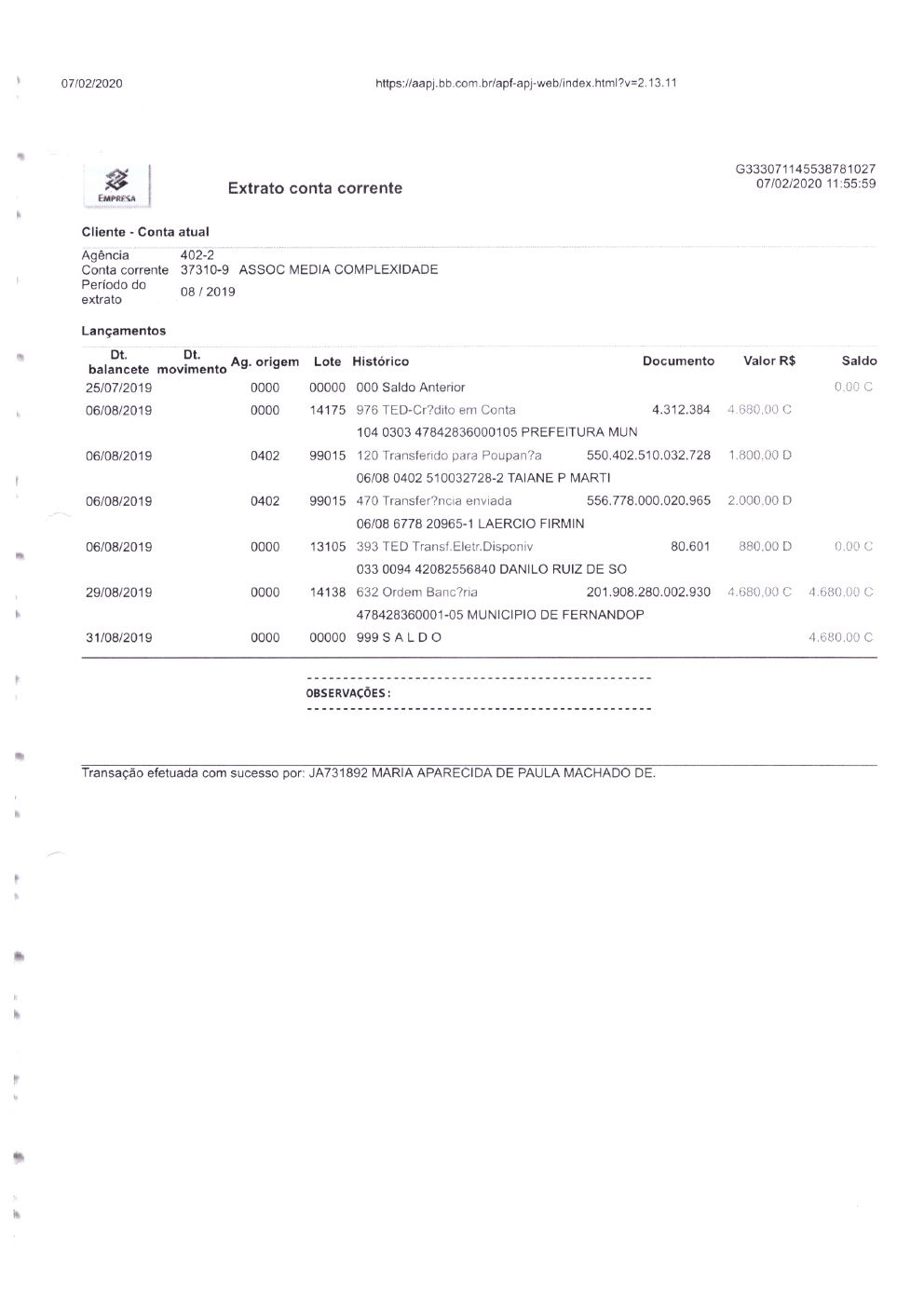 Página 31 de Prestação de Contas Anual — 2019 — Relatórios de Atividades e Registros Fotográficos
