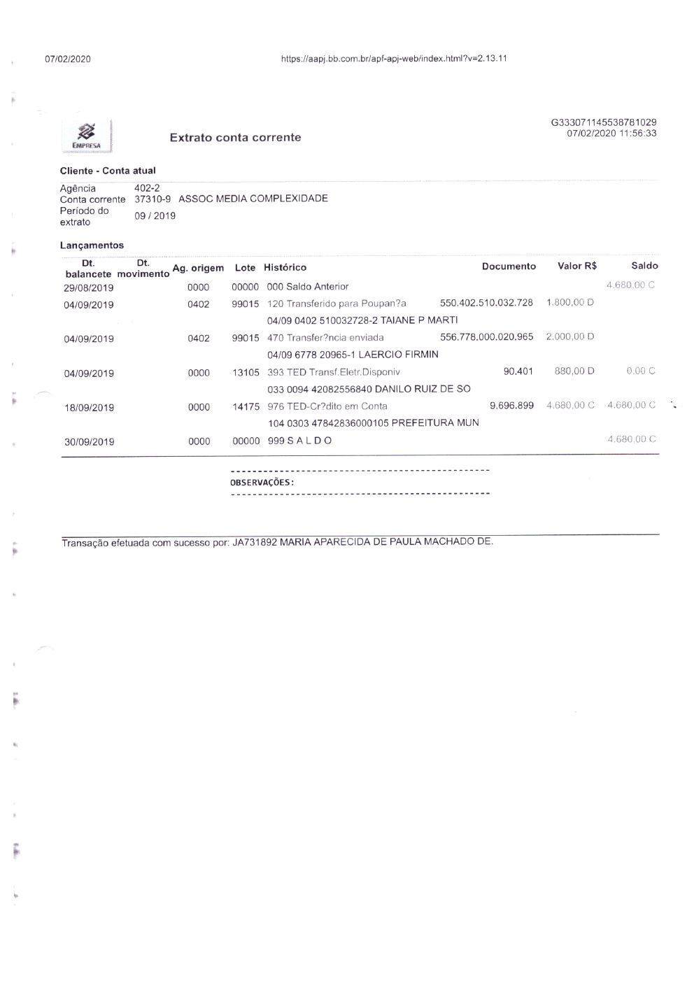 Página 35 de Prestação de Contas Anual — 2019 — Relatórios de Atividades e Registros Fotográficos