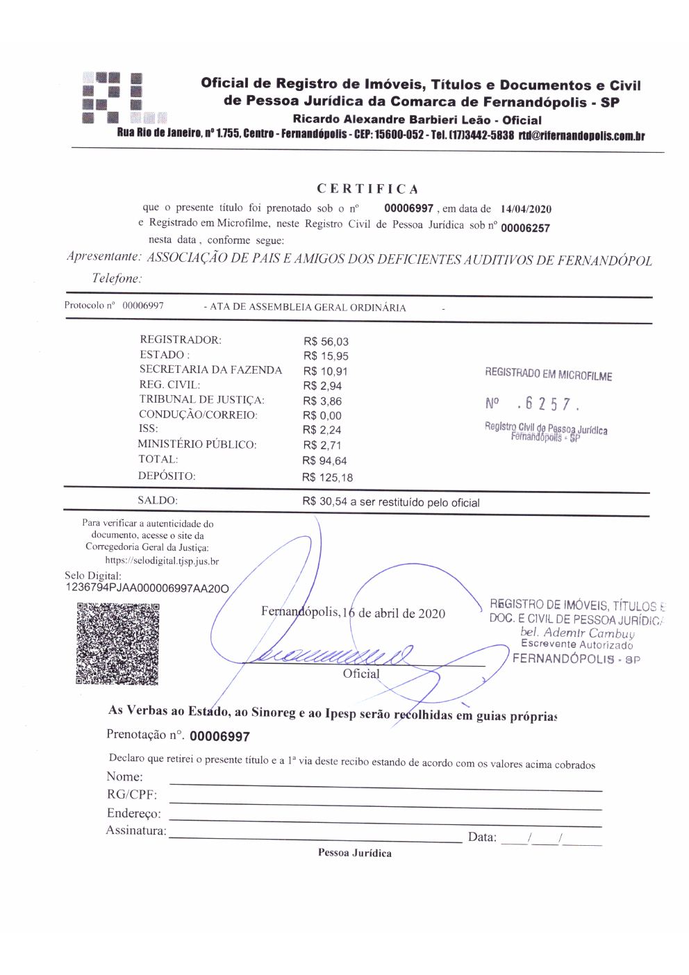 Página 8 de Ata da 233ª Assembleia Geral Ordinária — Eleição da Diretoria — 2020