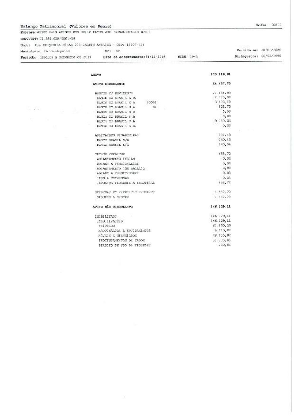 Página 10 de Demonstrações Contábeis — Exercício 2019