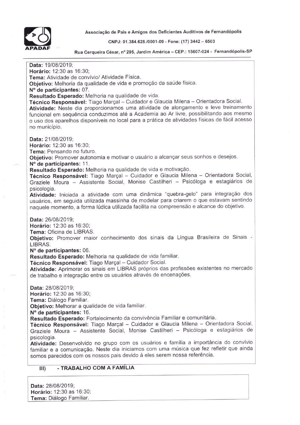 Página 7 de Prestação de Contas Mensal — Média Complexidade — 7ª Parcela — Agosto/2019