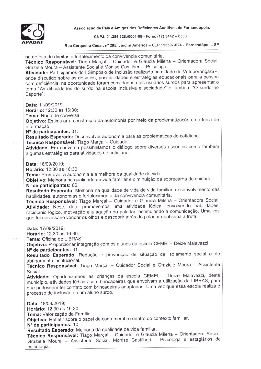 Página 7 de Prestação de Contas Mensal — Média Complexidade — 8ª Parcela — Setembro/2019