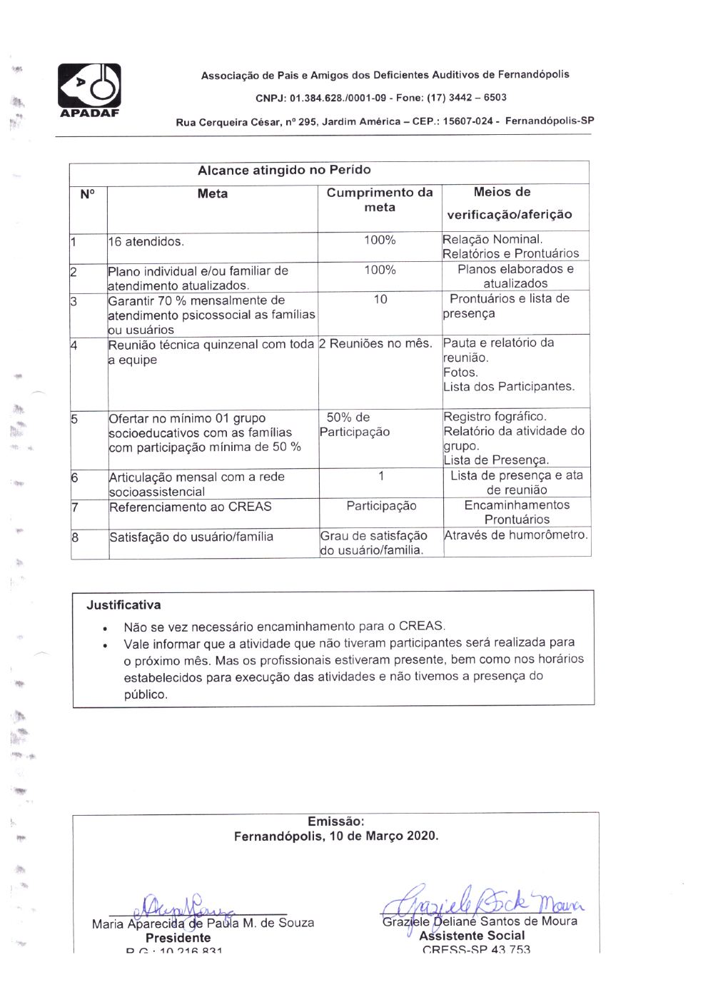 Página 8 de Prestação de Contas Mensal — Média Complexidade — 2ª Parcela — Fevereiro/2020