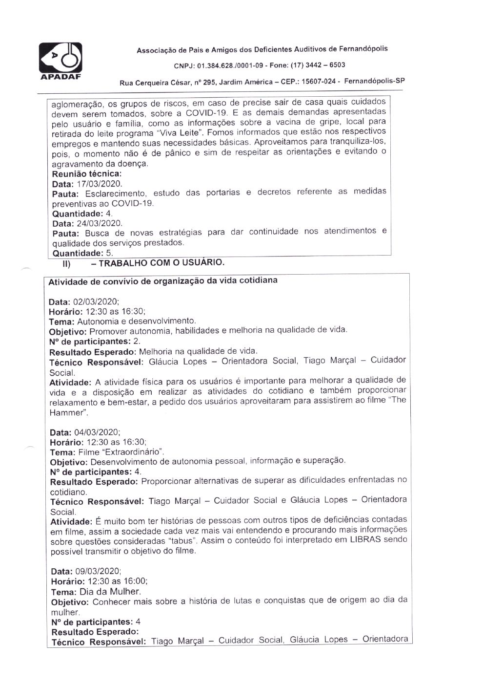 Página 6 de Prestação de Contas Mensal — Média Complexidade — 3ª Parcela — Abril/2020