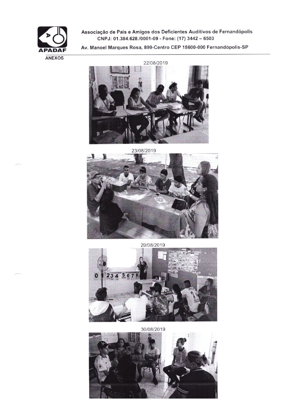Página 19 de Prestação de Contas Mensal — Projeto CMDCA — 1ª Parcela — Setembro/2019