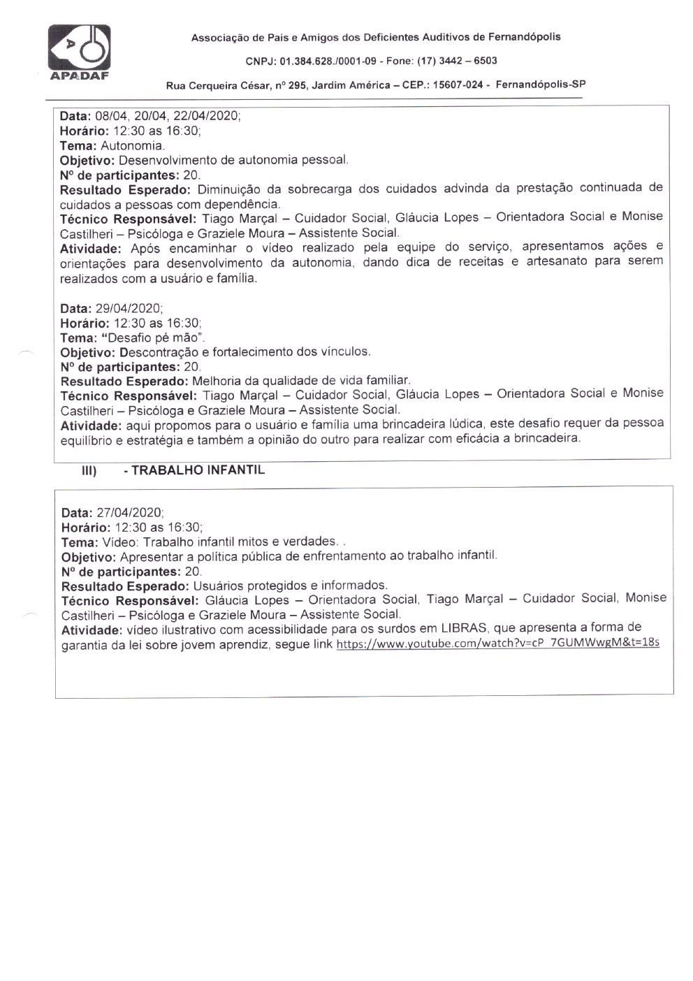 Página 8 de Prestação de Contas Mensal — Média Complexidade — 4ª Parcela — Abril/2020