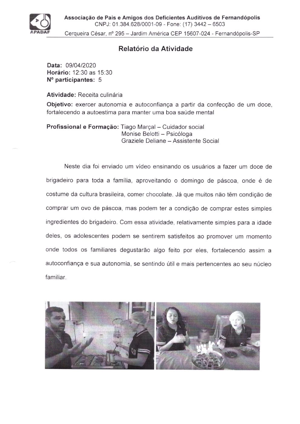 Página 13 de Prestação de Contas Mensal — Projeto CMDCA — 9ª Parcela — Maio/2020