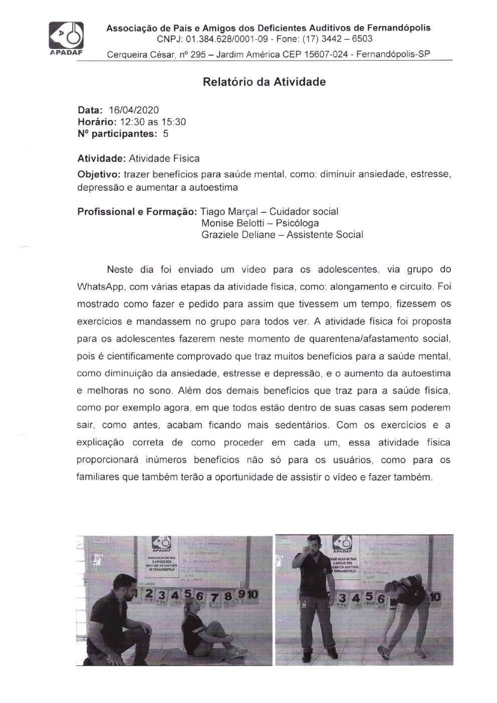 Página 15 de Prestação de Contas Mensal — Projeto CMDCA — 9ª Parcela — Maio/2020