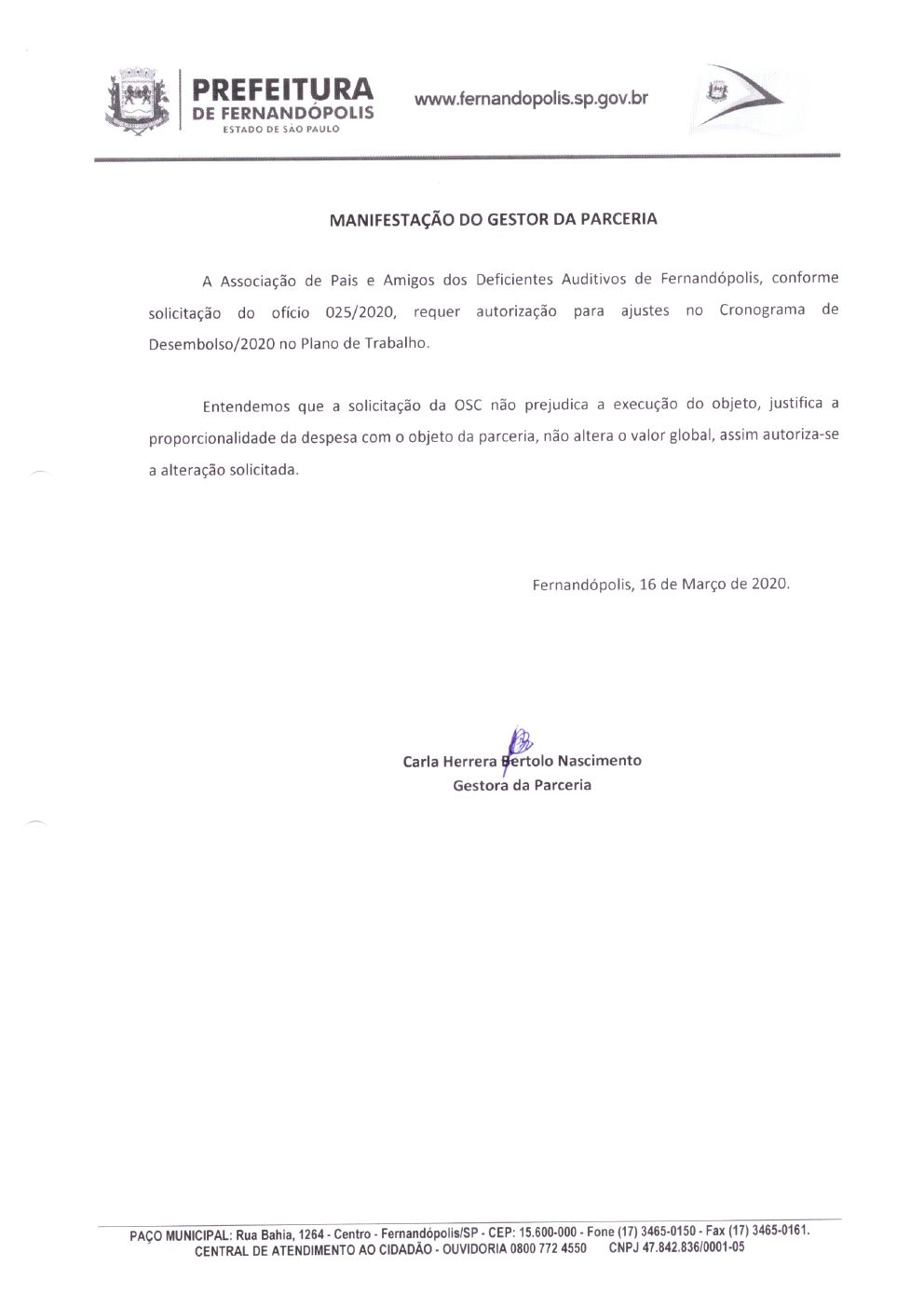 Página 2 de Certidão de Apostilamento — Cronograma de Desembolso 2020 — Média Complexidade
