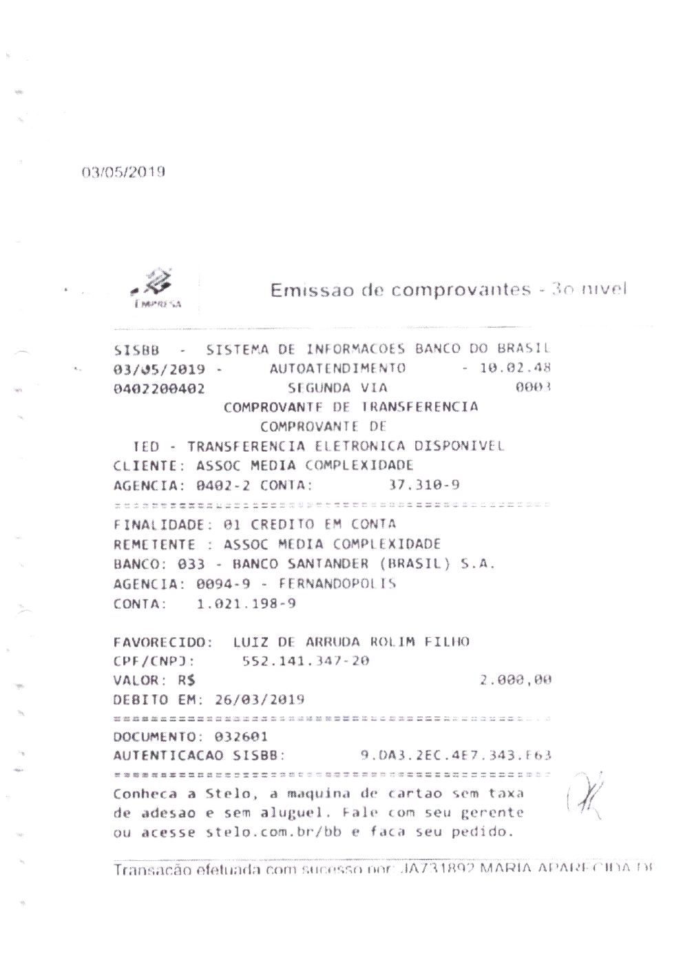 Página 33 de Prestação de Contas Final da Parceria — Média Complexidade — Termo de Colaboração nº 005/2019